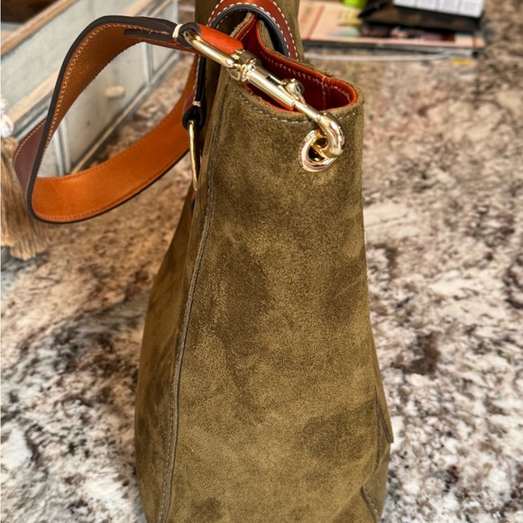 Dooney & Bourke Suede Brynn Olive - Picture 8 of 14